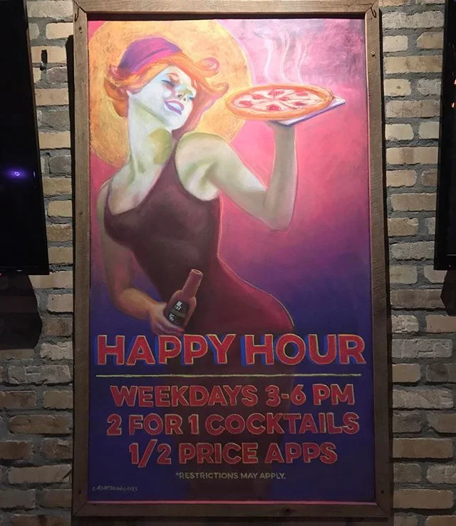 Just got Rose ready for the Super Bowl LII @tao takeover at @thepourhousempls. 6 years old and still lookin' fresh! .
.
.
#superbowlLII #chalkart #signage #hospitalitydesign #branding #marketing #advertising #illustration #art #vintage #prohibition #