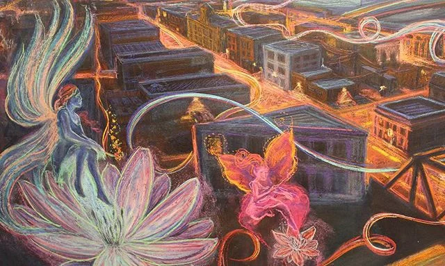 Fairies say goodnight to the North Loop in this detail of a private nursery commission created with the hope of inspiring many vibrant bedtime stories.✨
.
.
#chalk#illustration#minneapolisartist#mural#drawing#muralist#childrensillustration