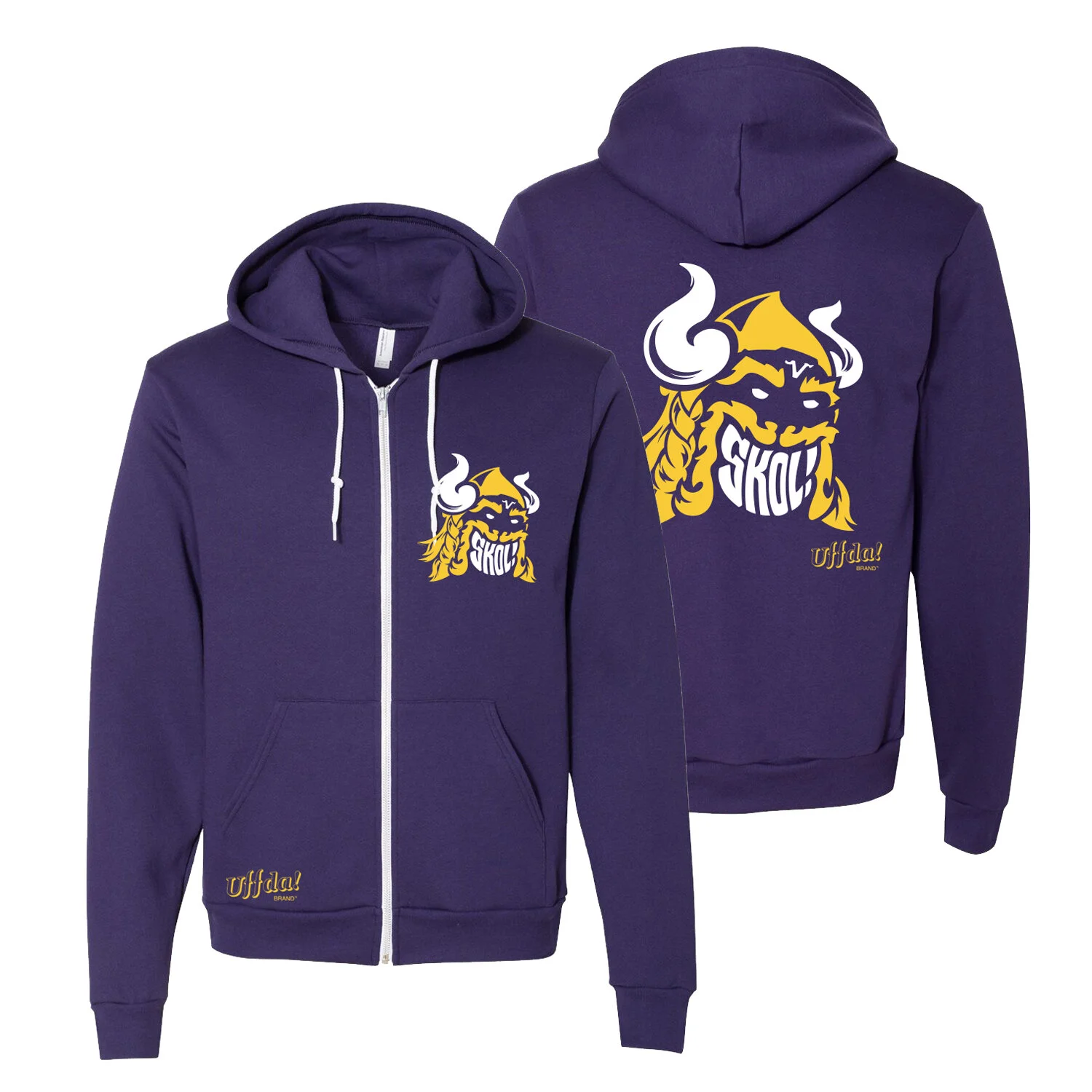 The original SKOL! full-zip hoodie by Uffda Brand – Purple