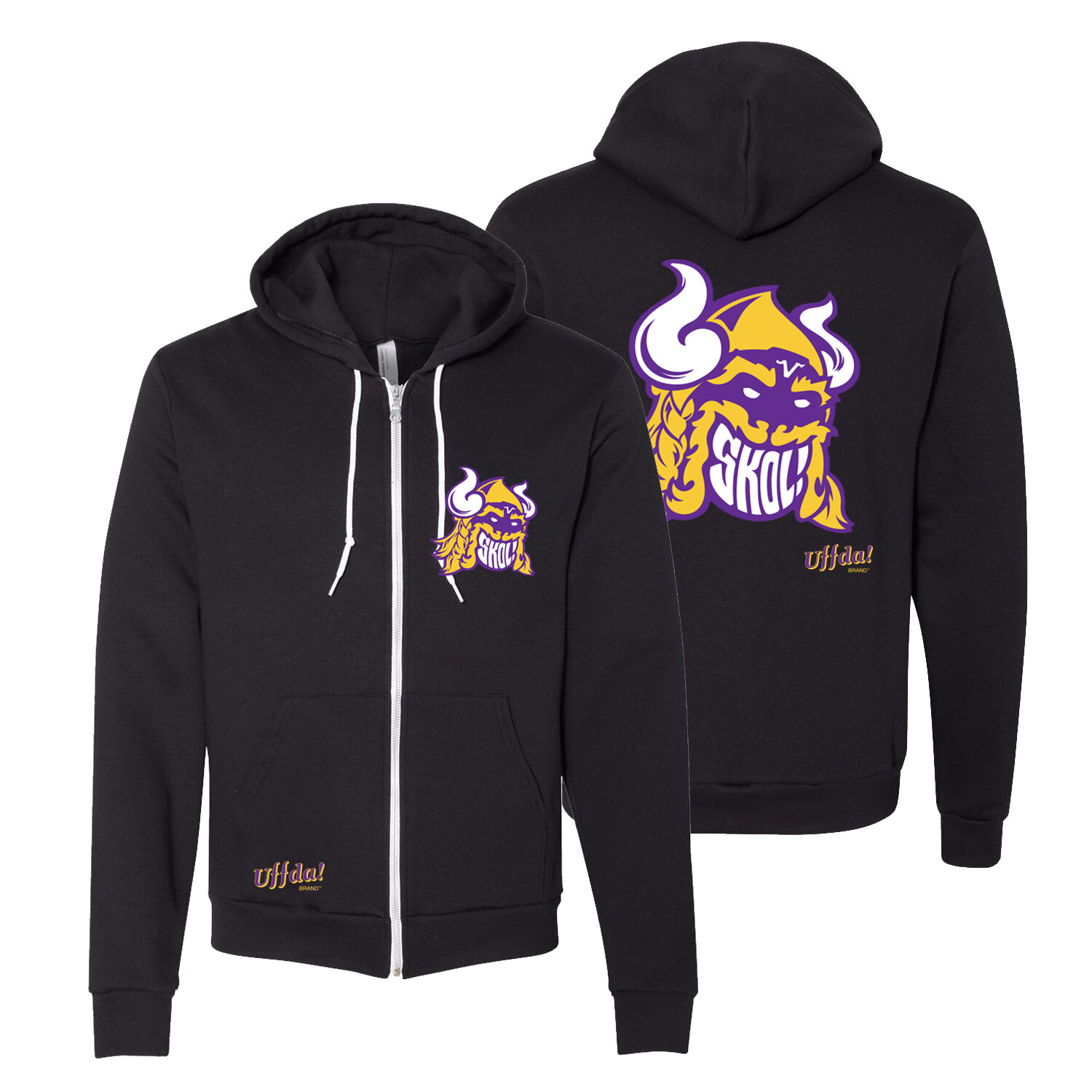 The original SKOL! full-zip hoodie by Uffda Brand – Black