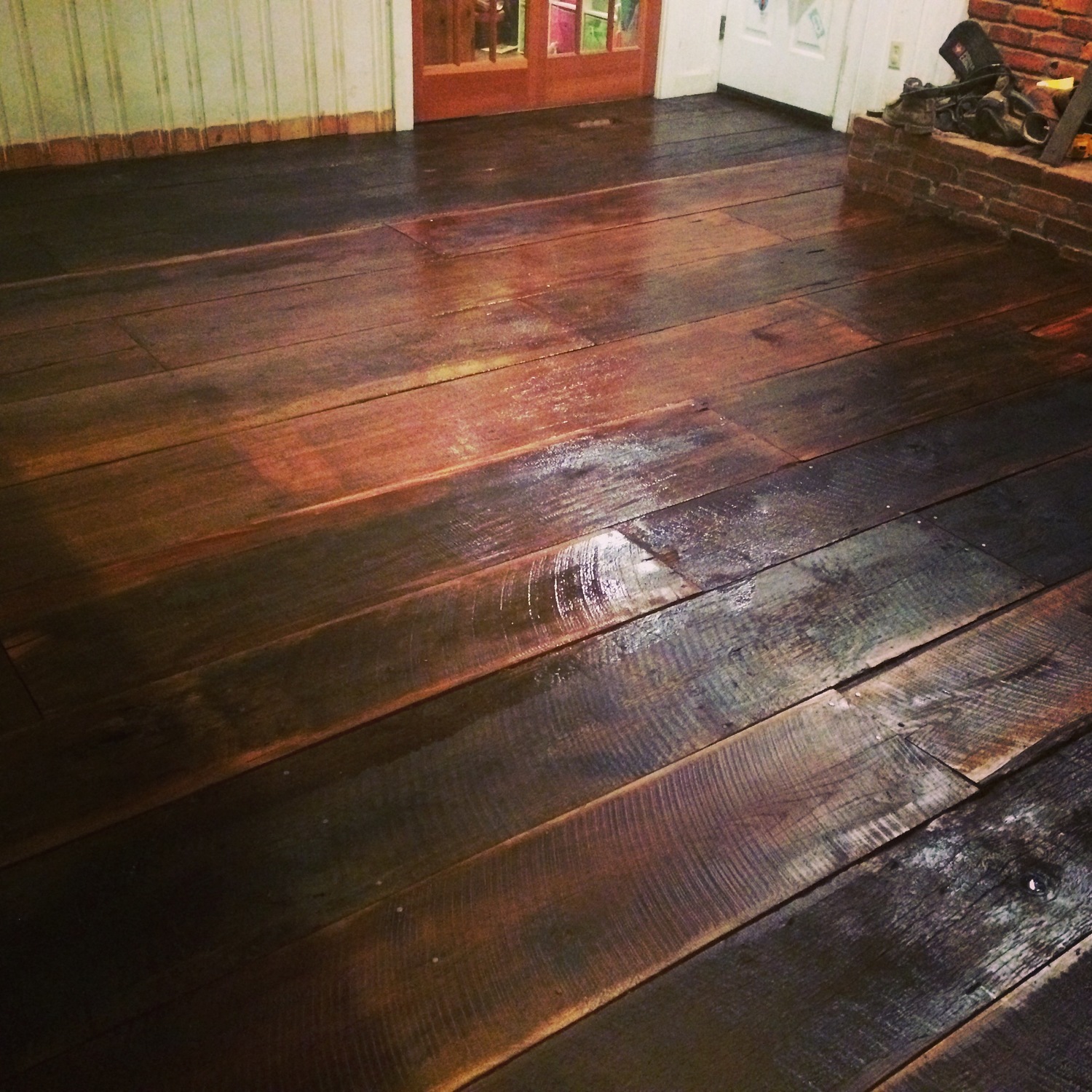 Reclaimed Wide Plank Flooring Oak, Rough Cut Hardwood Flooring