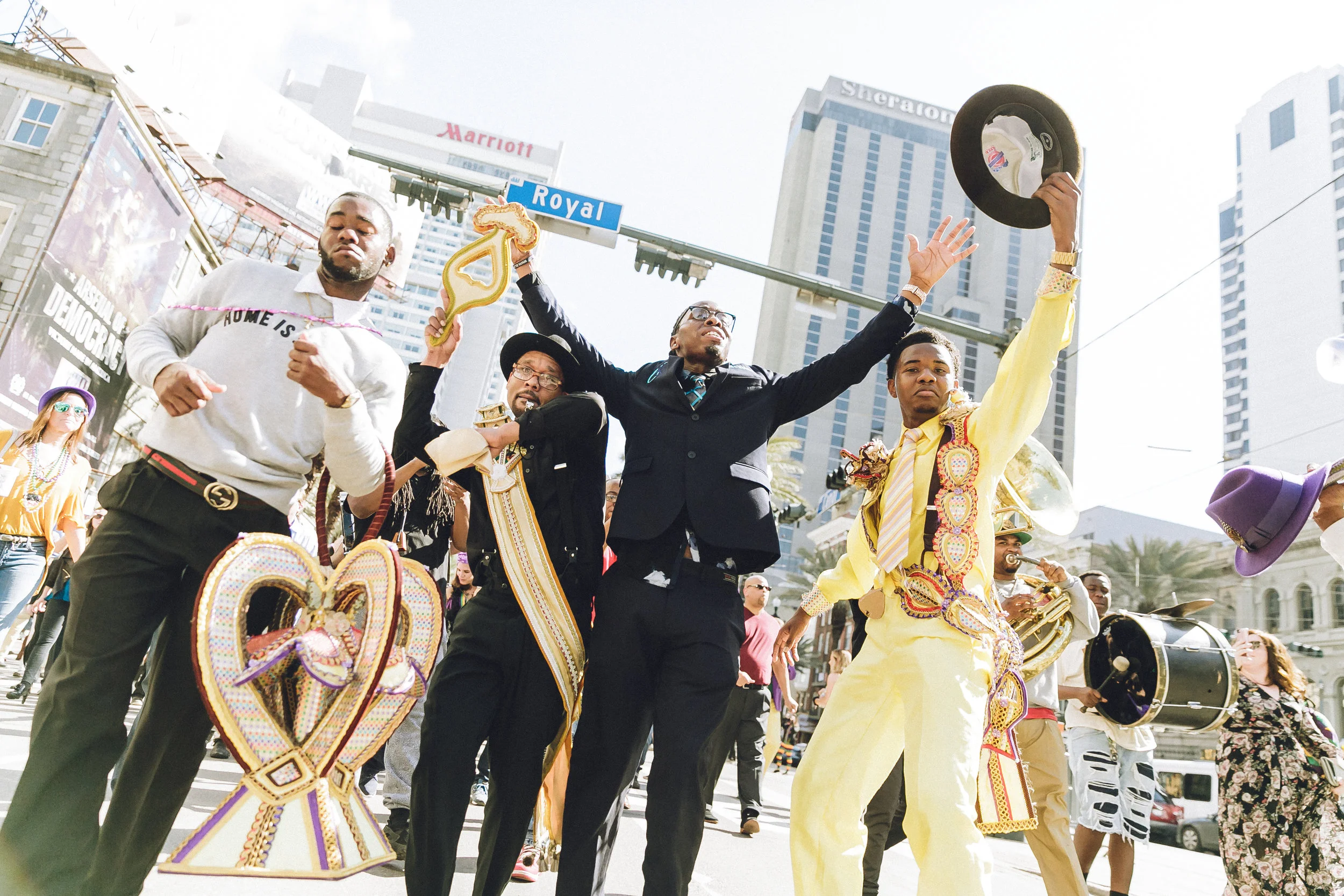   Funky Tucks Second Line, Bourbon Street, NOLA  
