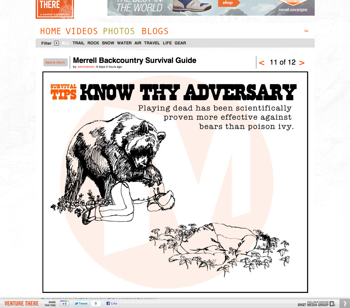 Merrell Survival Gallery Widget