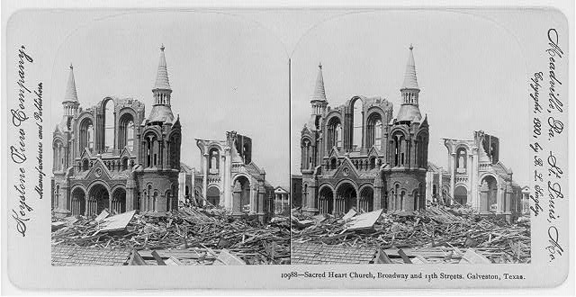 Sacred Heart Church after the Hurricane of 1900. 