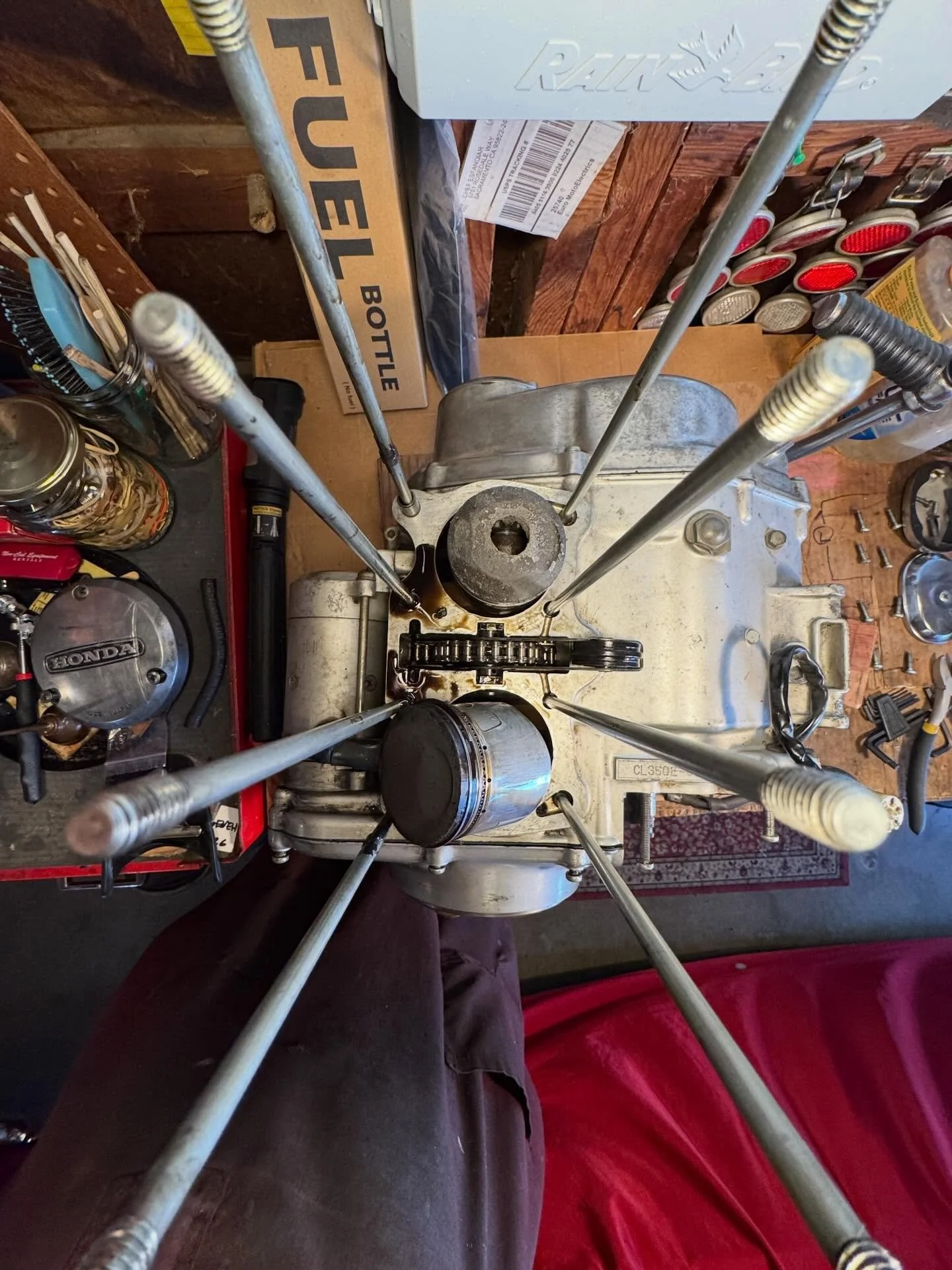 The calamity! Honestly isn&rsquo;t as bad as I thought. My valves are in place! So the head is saved! Hooray. So onto cleaning out the bottom end and getting some new pistons, gaskets, and seals.