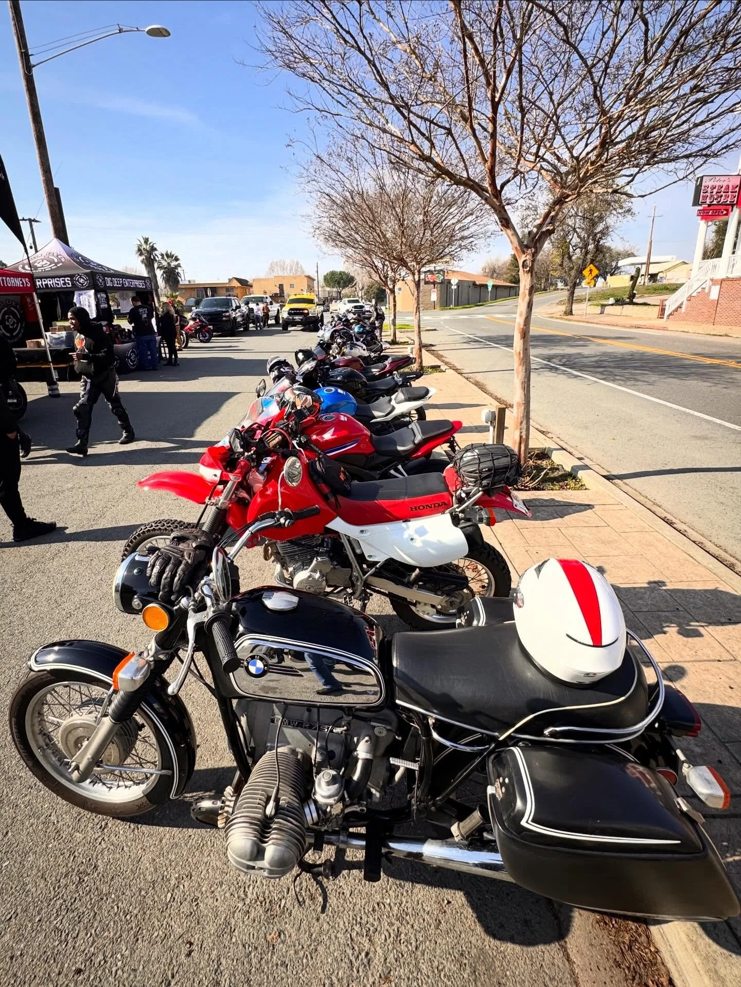 Is February 1st unofficial Motorcycle Day?
Bikes were everywhere!

Joe and I ended up joining a couple of rides we just happened upon, and the Delta was buzzing with motos.

One of those easy, perfect days.