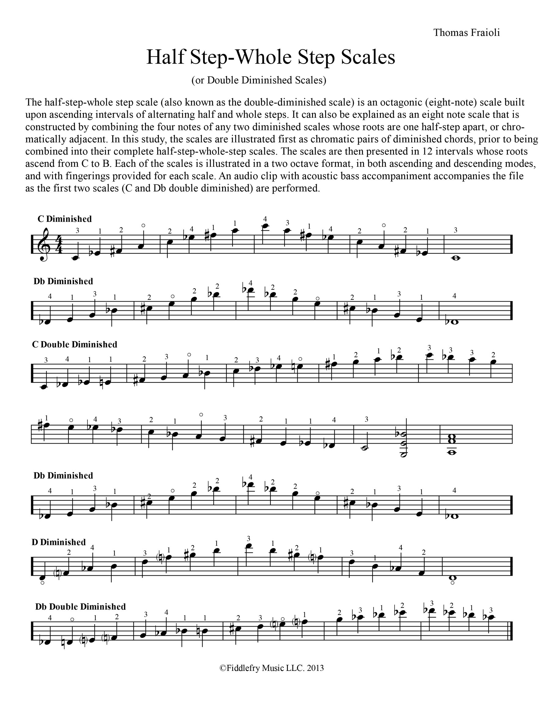 Jazz and Blues Violinist's Scale Book — Fiddlefry