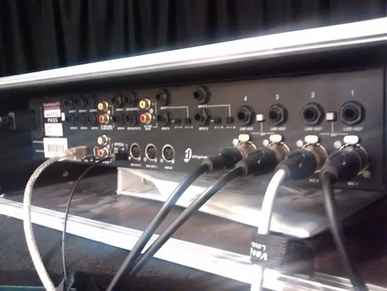 Mics not needed in the PA patched directly into the interface