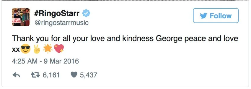 Ringo Starr Tweet About Death Of Sir George Martin