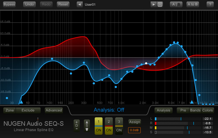 Nugen Audio's SEQ-ST Spline EQ With Filter Morphing, Stereo