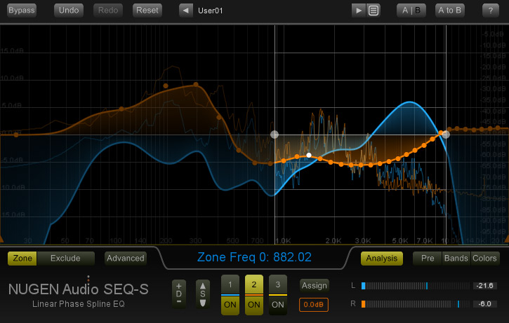 Nugen Audio's SEQ-ST Spline EQ With Filter Morphing, Midside