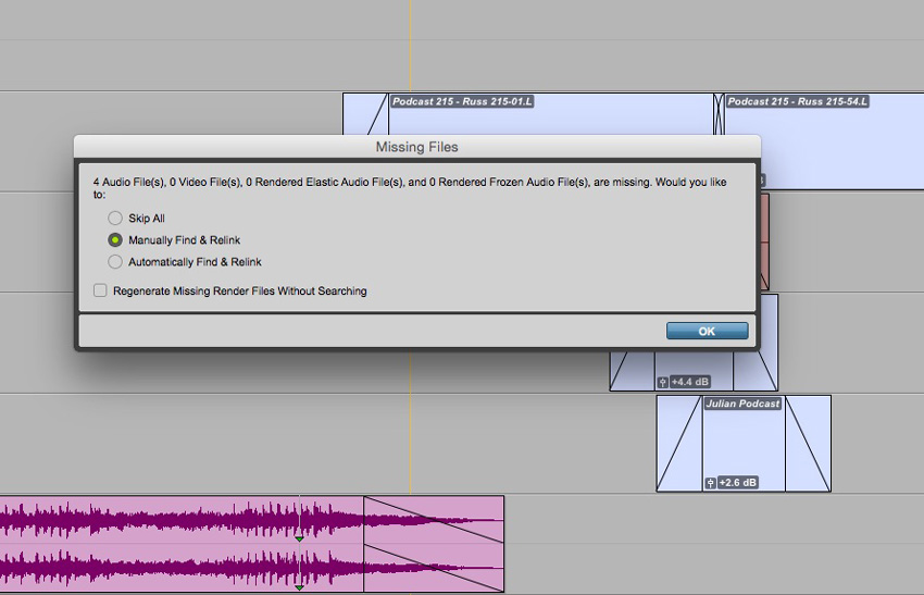 how to force relink files protools 12 how to force relink files protools 12