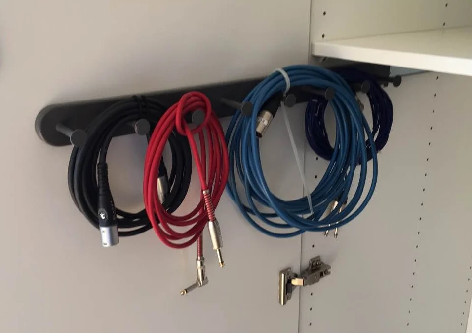 Ikea tie rack for storing cables