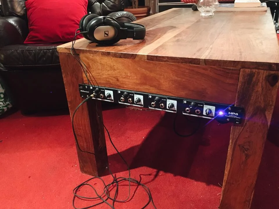 coffee table with headphone amp.jpg