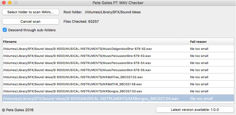 PG PT WAV Checker