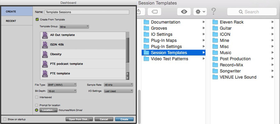 Session Templates In Pro Tools