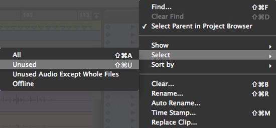 Clip List Management in Pro Tools