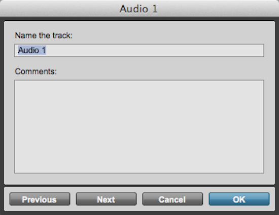 Track Naming in Pro Tools