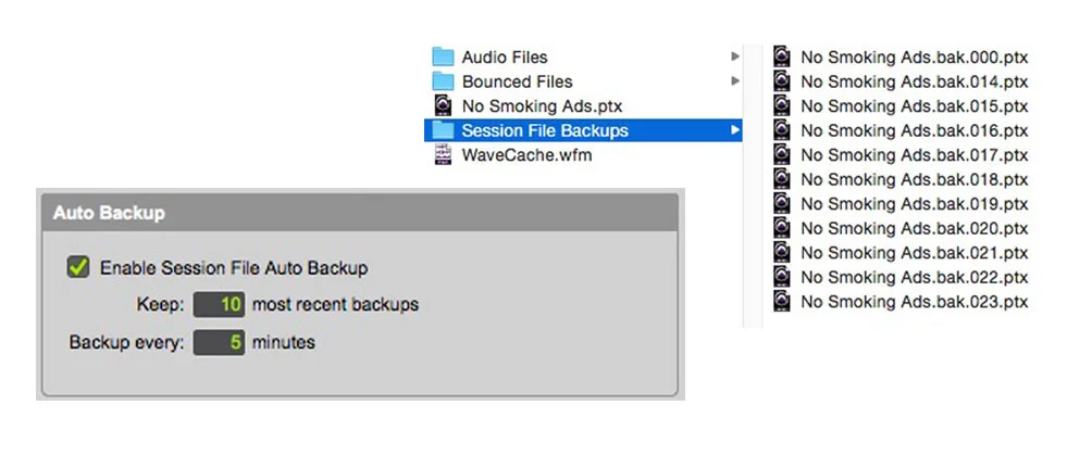 Use Session Backup Feature