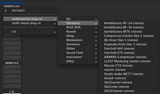 Pro Tools Inserts