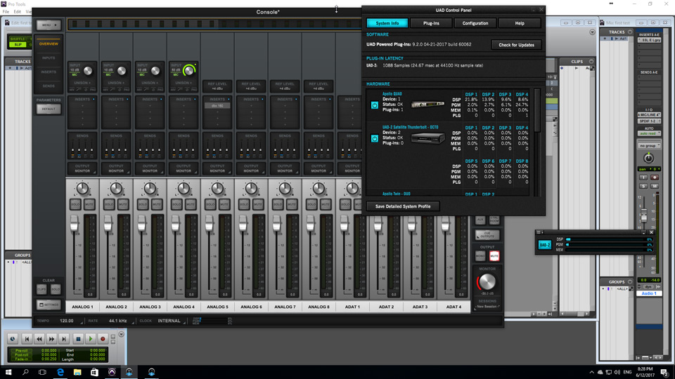 Working UAD Software On Windows 10 Thunderbolt 1 Pro Tools System