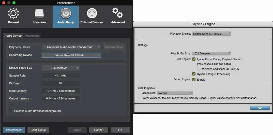 Playback Engines in Studio One and Pro Tools