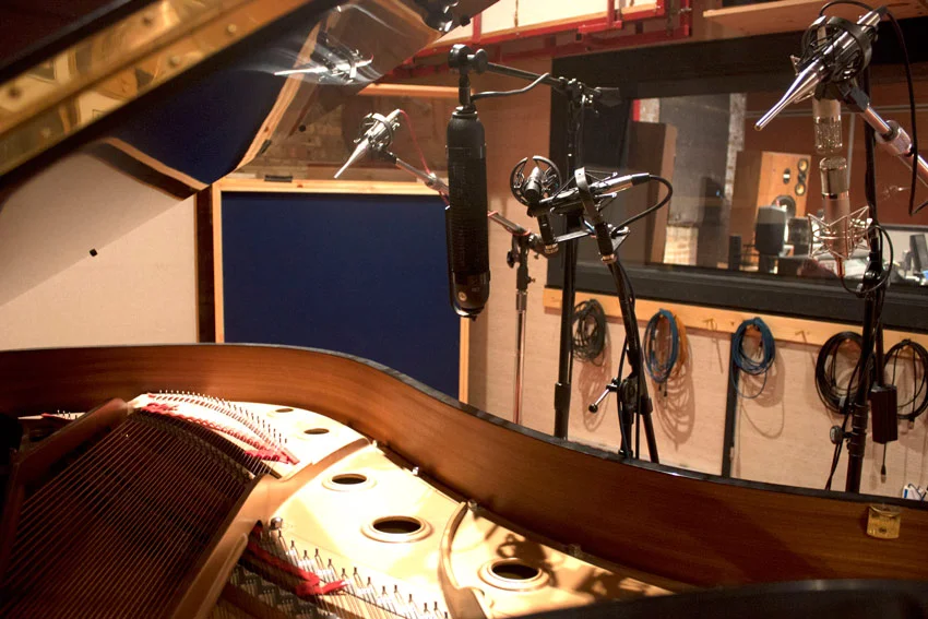 Piano recording mic placement