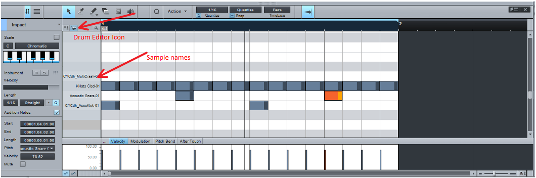  MIDI Drum Part Editing
