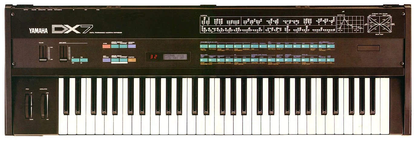 Yamaha DX7 synthesizer. Image via Wikimedia Commons.