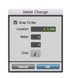 Meter Change Dialog