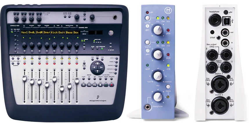 Digidesign 002 Interface and Control surface and Mbox 1 interface