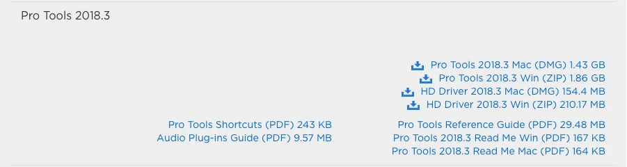 Pro Tools 2018.3 in Avid Master Account