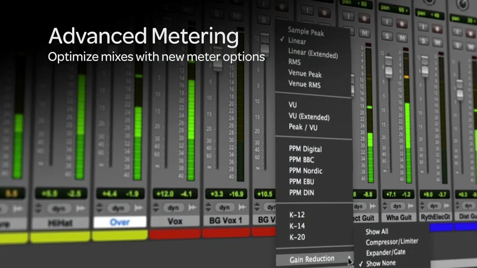 Pro tools 11 Advanced Metering Options