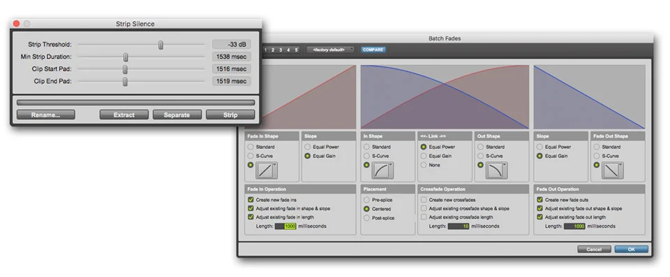Strip Silence and Batch Fades in Pro Tools