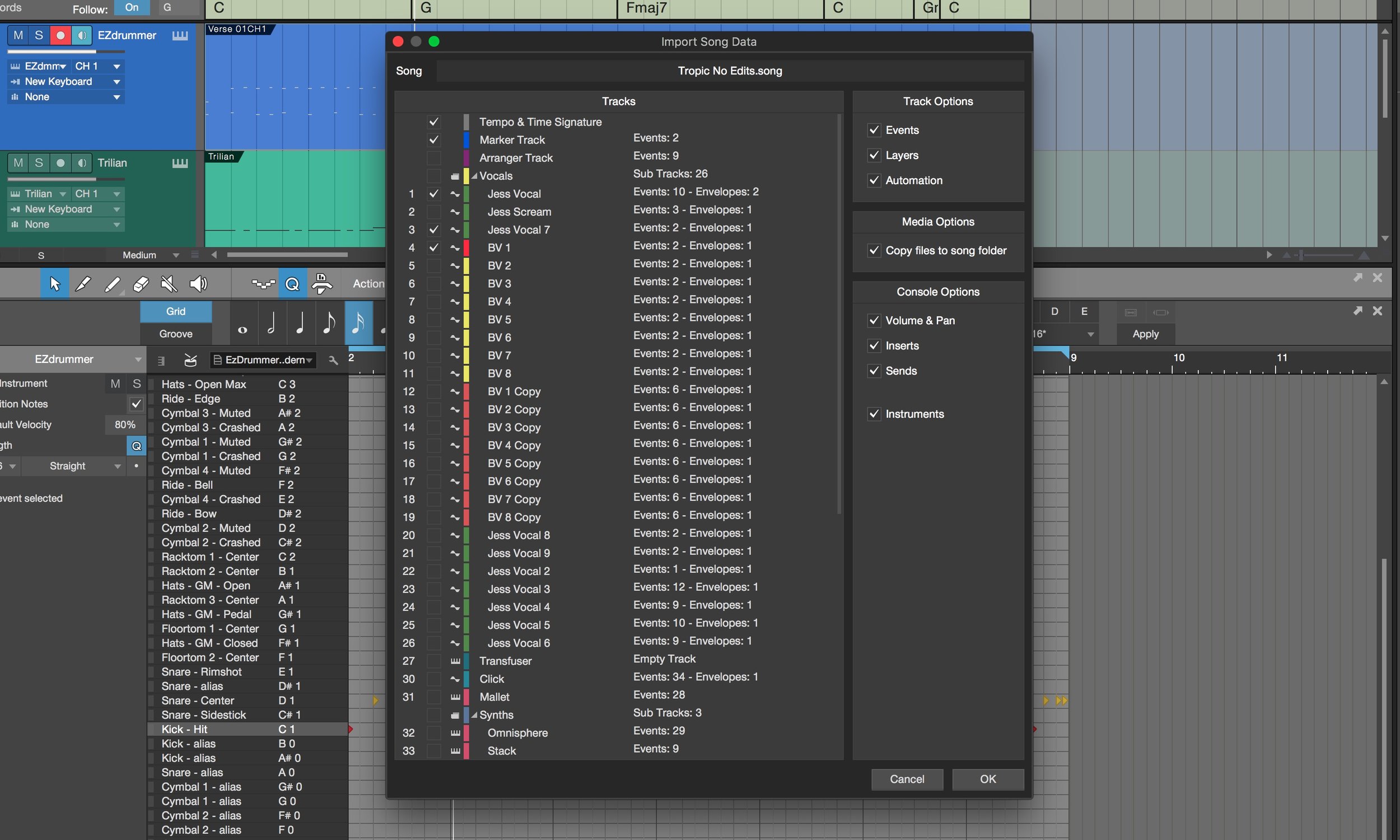 Import Song Data 