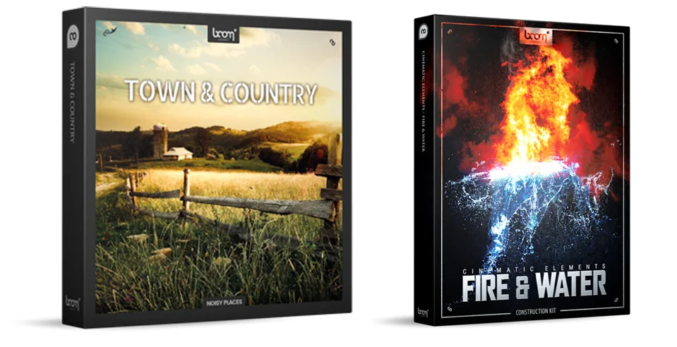 Boom Town & Country And Cinematic Elements: Fire & Water Libraries