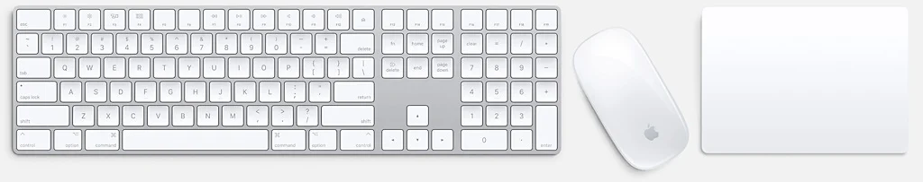 Apple keyboard mouse and trackpad