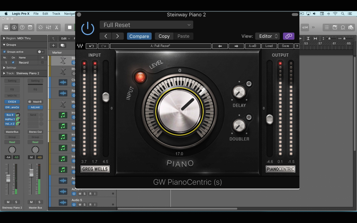 Video Tutorial Using Waves Greg Wells PianoCentric Logic Pro