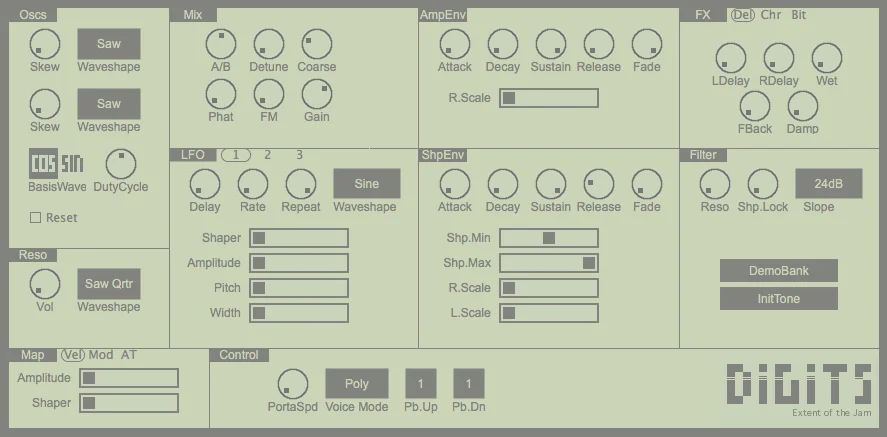 a screenshot of the user interface og digits 2.0