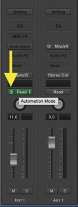 toggle automation in logic pro x