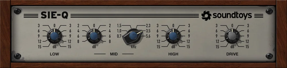 a screenshot of the Soundtoys Sie-Q Vintage German Equalizer