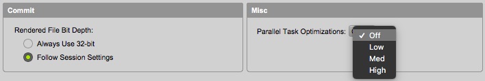 Pro Tools Ultimate Parallel Tasks Optimization setting