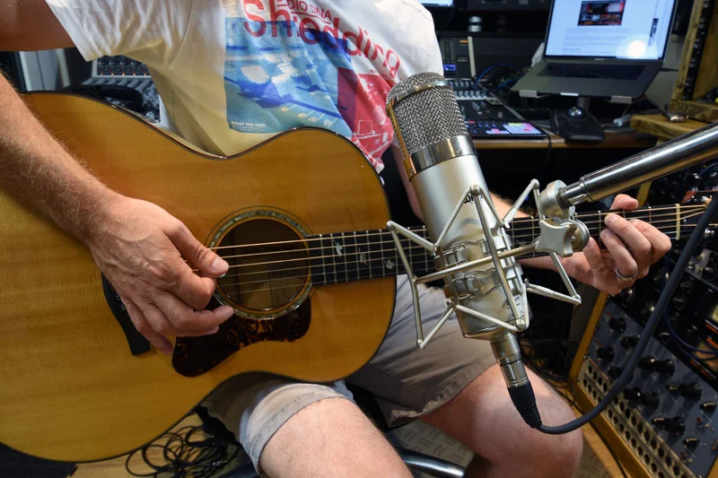 Warm Audio WA-47 On Acoustic Guitar