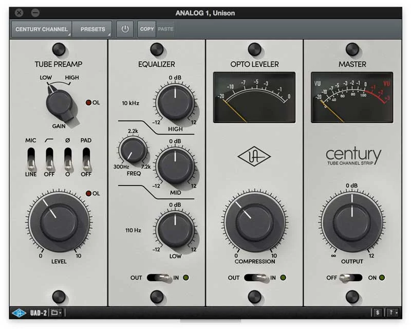 Century Channel Strip For UAD-2 And Apollo Interfaces