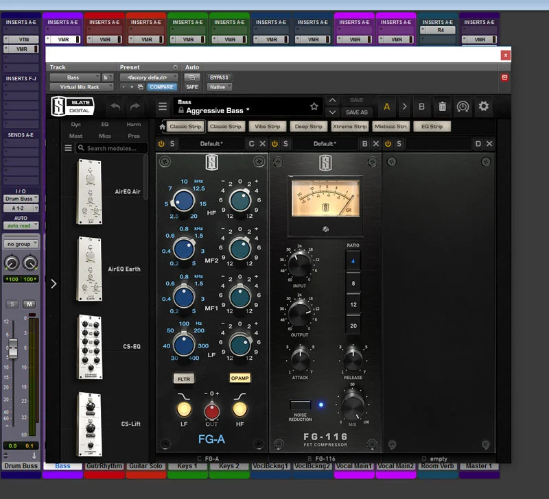This is the VMR Configuration For The Bass Guitar DI Channel Featuring the new FG-A EQ