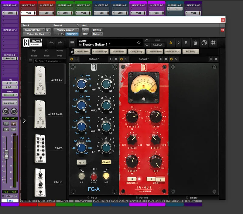 This is the VMR Configuration For The Electric Guitar Channels Featuring the new FG-A EQ