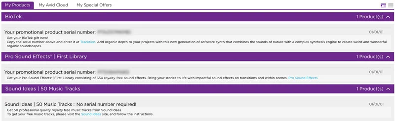 Avid Loyalty Rewards Biotek, Pro Sound Effects, Sound Ideas