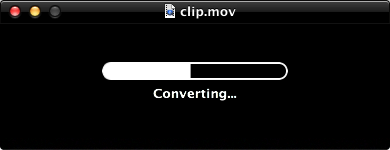 QuickTime Player converting a file