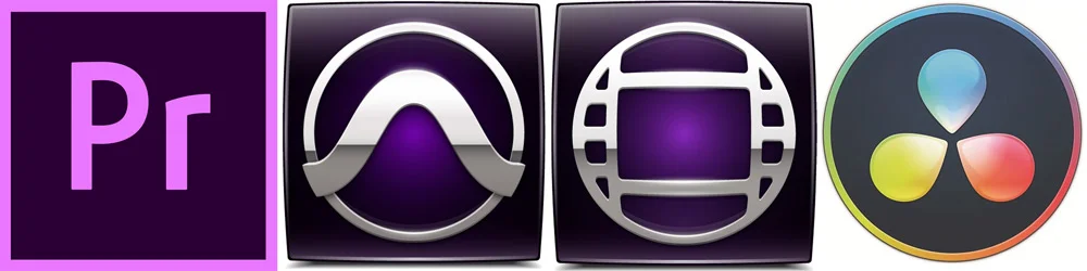 Avid Pro Tools, Avid Media Composer, Adobe Premiere Pro, Blackmagic Design DaVinci Resolve