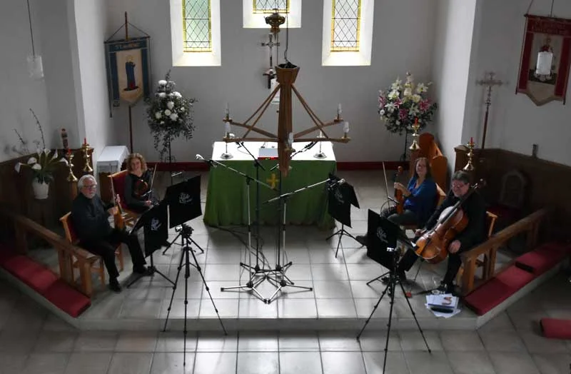 The third pass was recorded with the ensemble seated thus.
